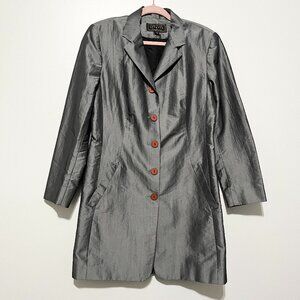 Express Womens Vintage Taffeta Trench Coat 8 Glam Gala Occasion Party New Years